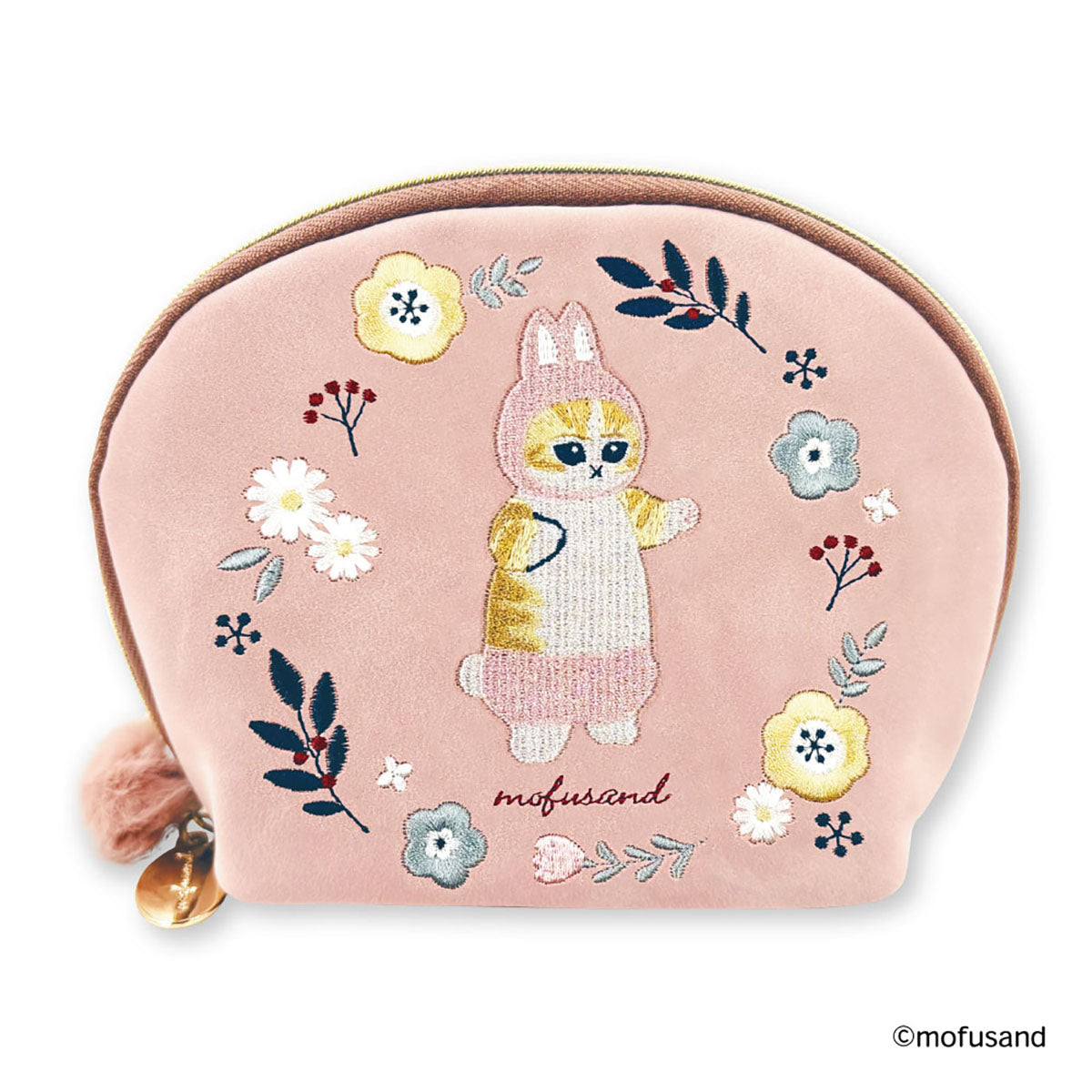 Mofusand Estuche redondo botánico rosa