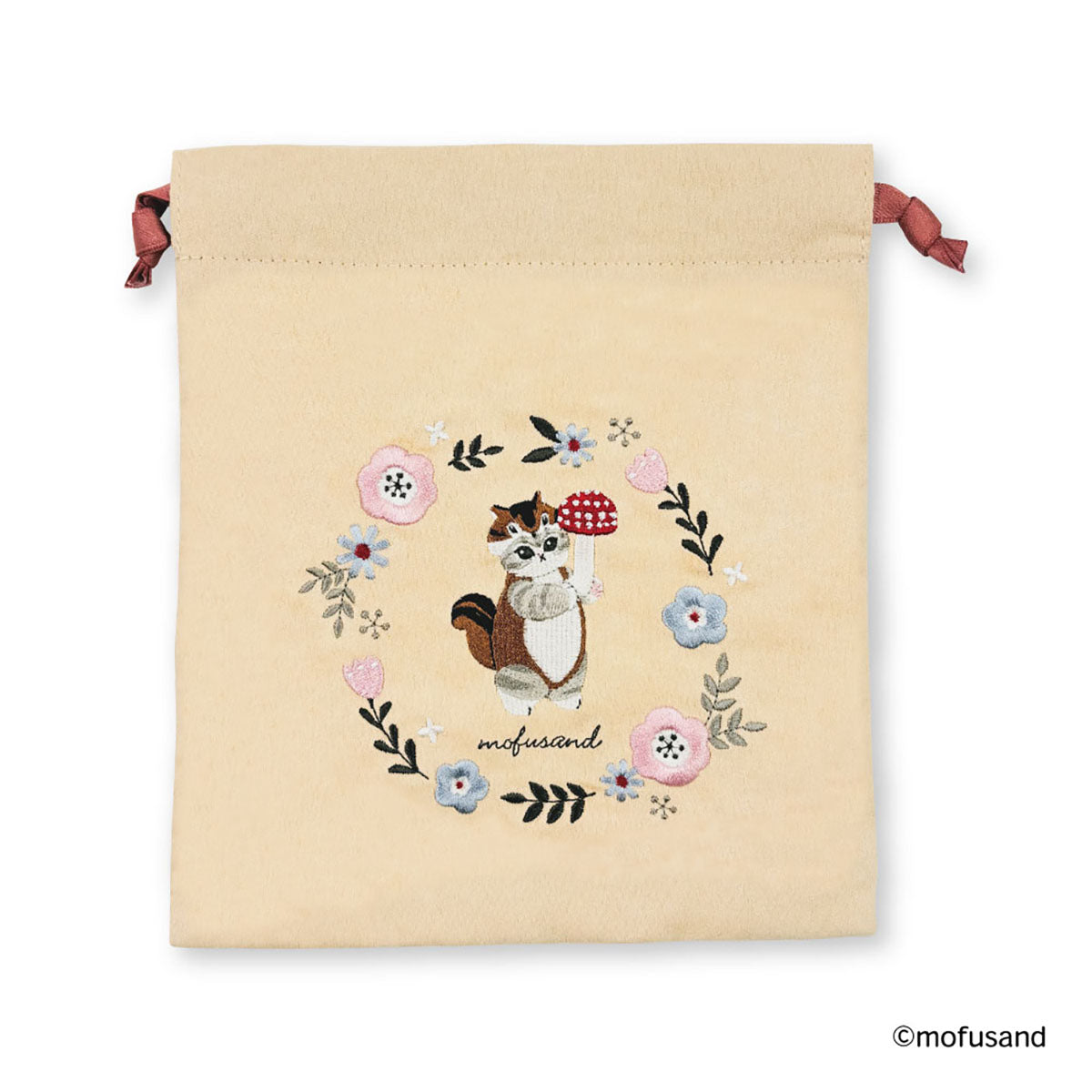 Bolsa con cordón mofusand Botánica beige