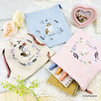 Bolsa con cordón mofusand Botánica beige