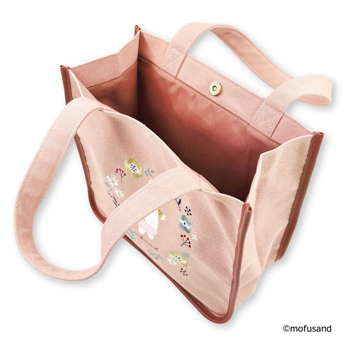 Bolso tote Mofusand Botánico rosa
