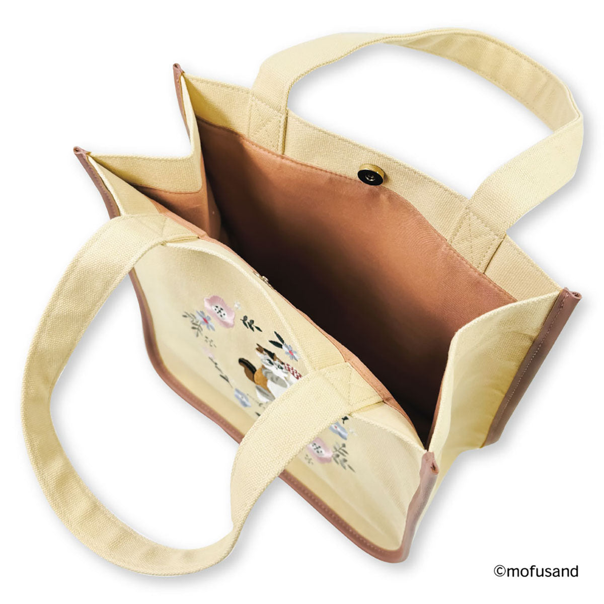 Bolso tote botánico beige mofusand