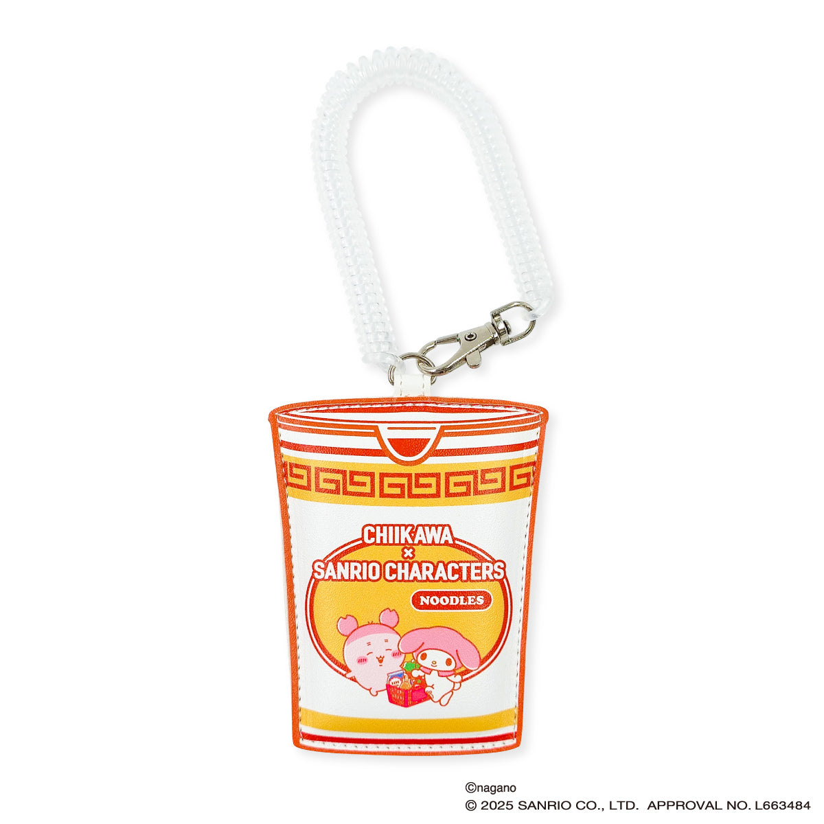 Portapase Chiikawa y My Melody estilo supermercado
