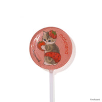 Caramelo en palito mofusand, gatito frutilla