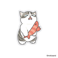 Set de 4 stickers Mofusand: gatito de pie
