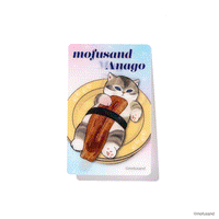 Sticker lenticular mofusand de sushi