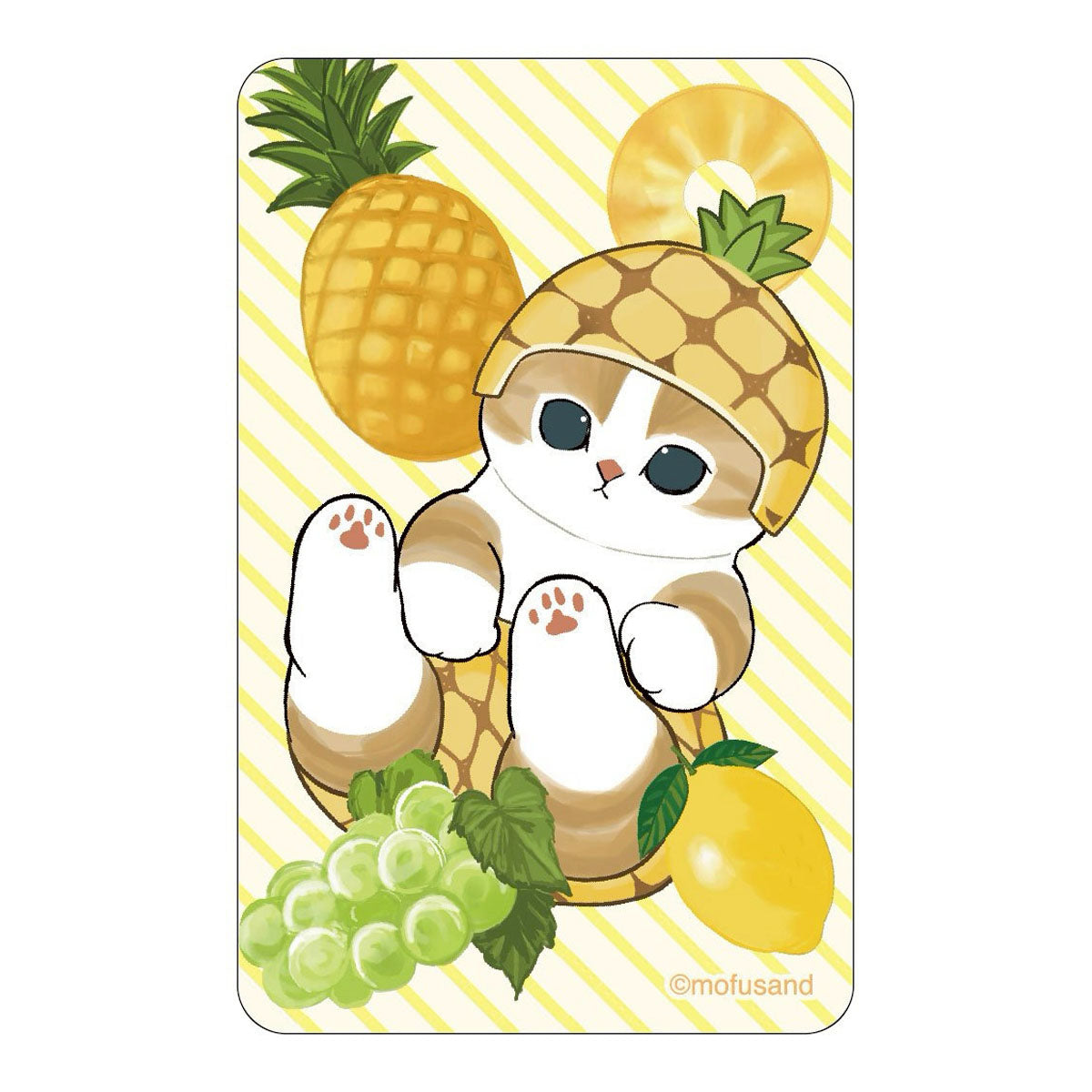 Sticker lenticular mofusand Gato Piña