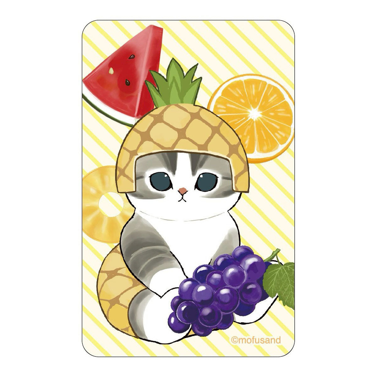 Sticker lenticular mofusand Gato Piña