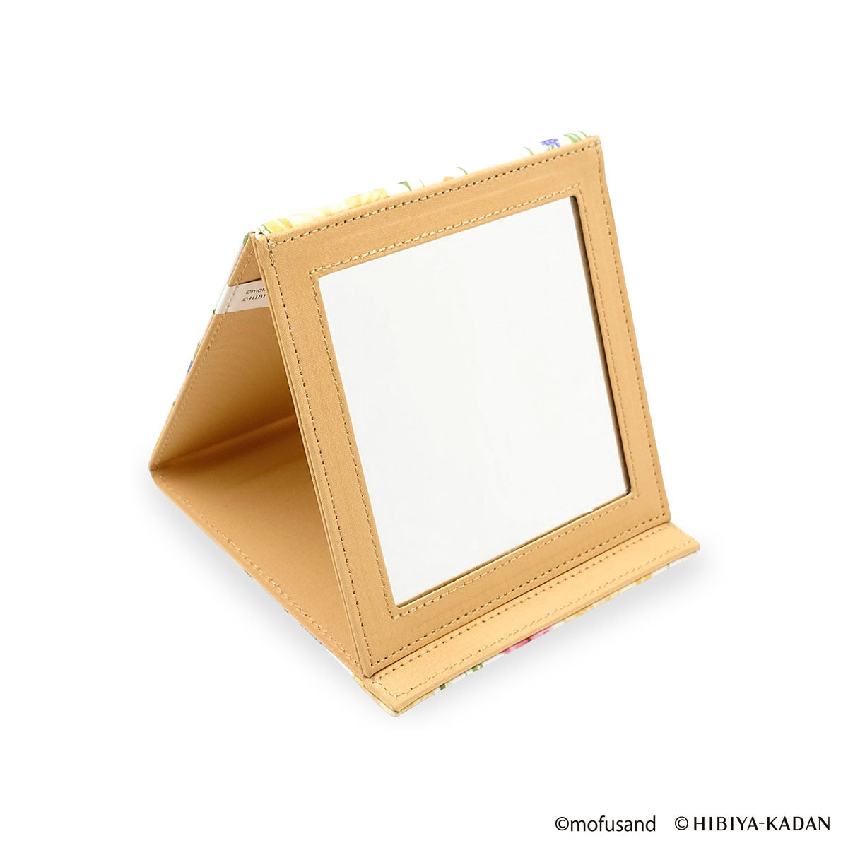 Espejo cuadrado plegable mofusand x Hibiya Kadan beige