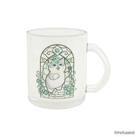 Taza de vidrio mofusand estilo vitral (verde)