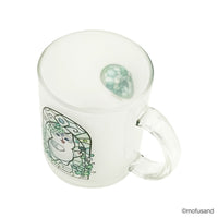 Taza de vidrio mofusand estilo vitral (verde)