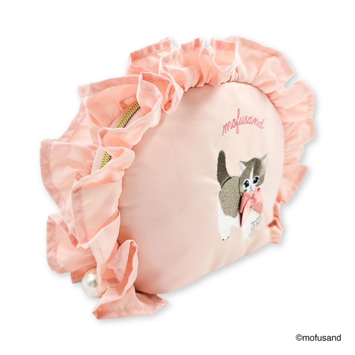 Mofusand - Estuche redondo con vuelos rosados