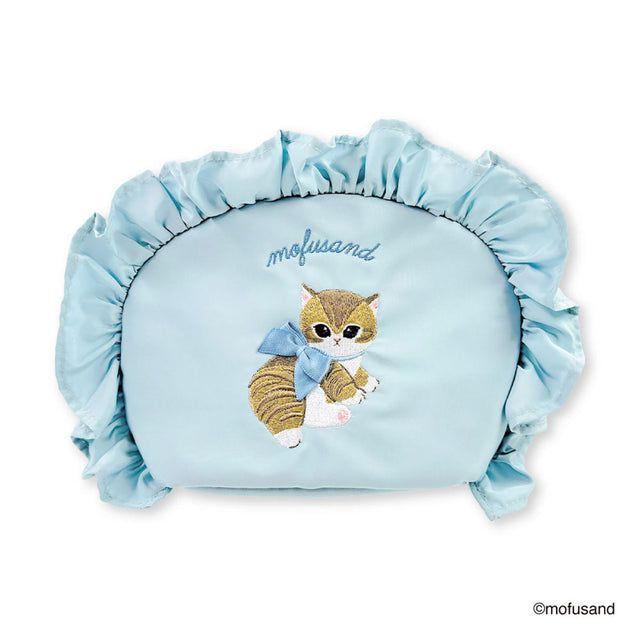 Estuche redondo Mofusand con volantes azul