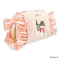 Estuche mofusand con volantes rosado