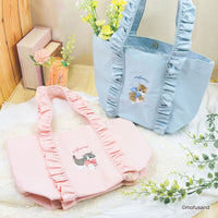 Bolso mini Mofusand con volantes (rosado)