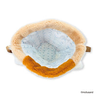 Bolso fruncido azul con rostro de mofusand