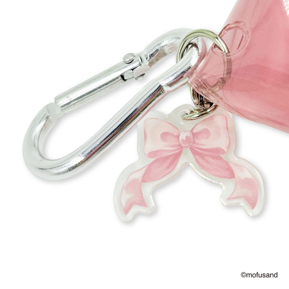 Estuche transparente con volantes Mofusand (rosado)