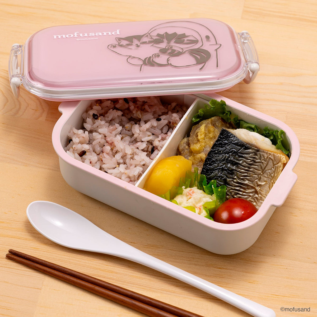 Set de palitos y cuchara Mofusand Gato Tiburón