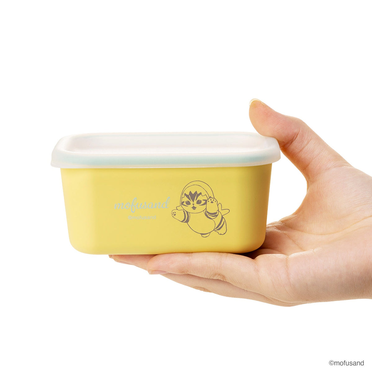 Contenedor cuadrado Mofusand XS 450 ml – Gatito tiburón