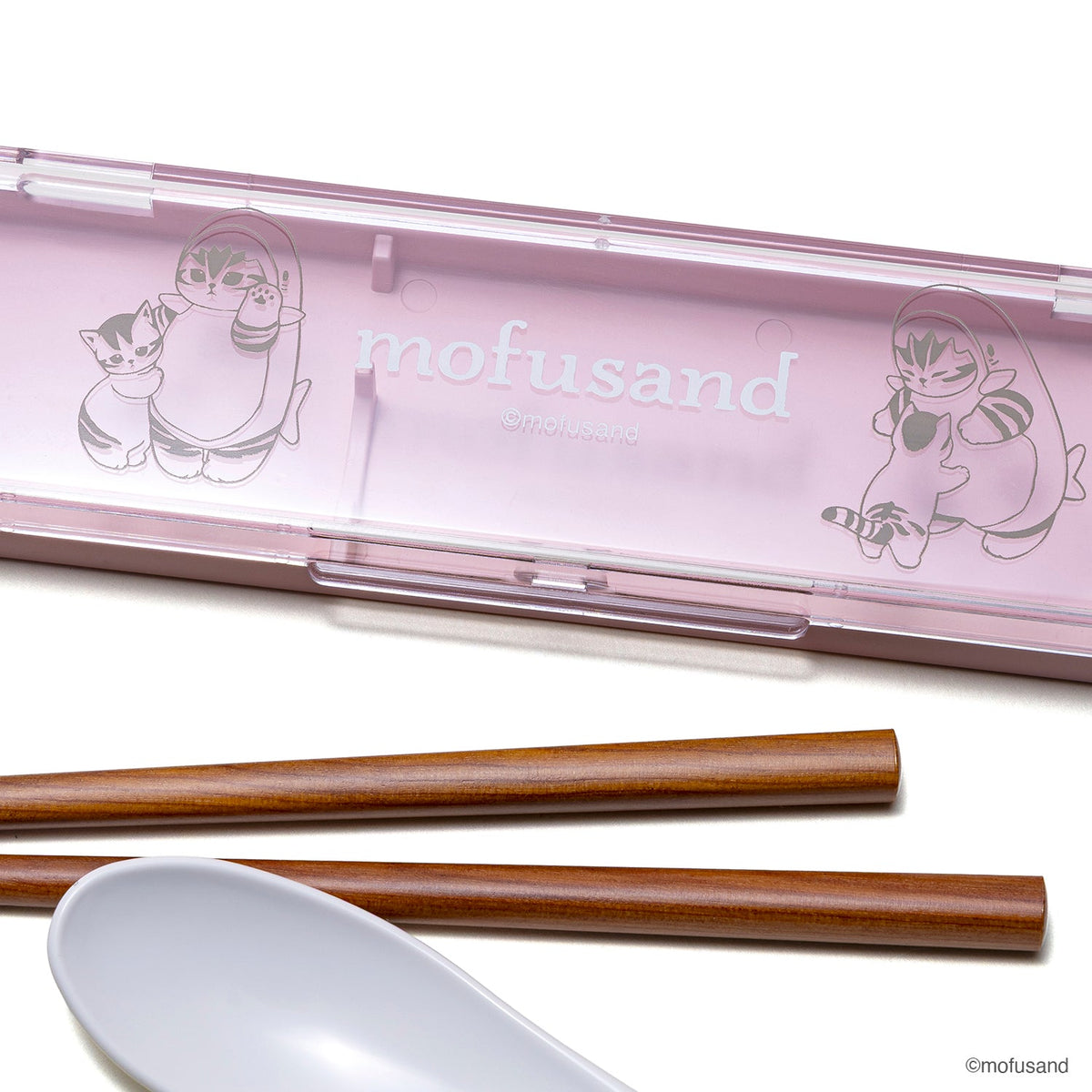 Set de palitos y cuchara Mofusand Gato Tiburón