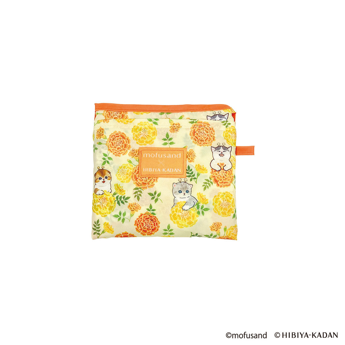 Bolso shopper grande mofusand x Hibiya Kadan (naranjo)