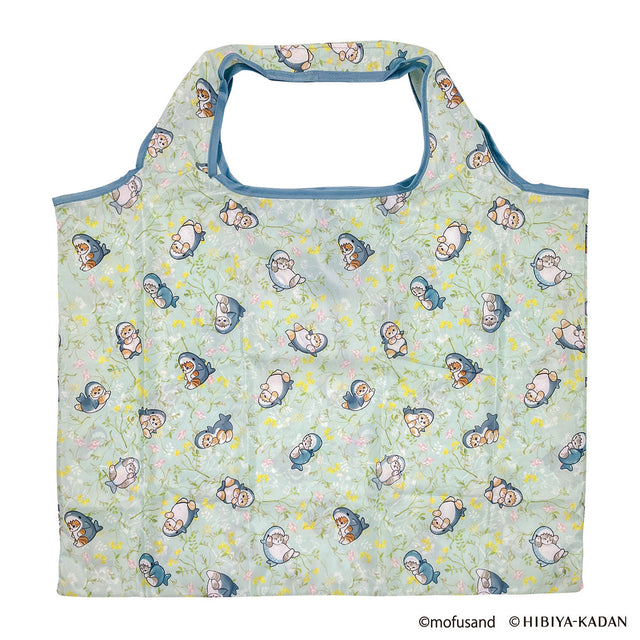 Bolso de compras grande Mofusand x Hibiya Kadan (verde)