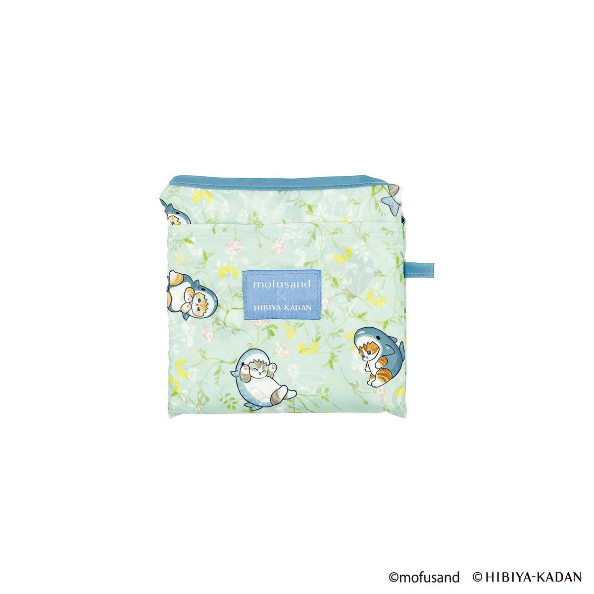 Bolso de compras grande Mofusand x Hibiya Kadan (verde)