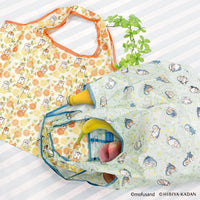 Bolso de compras grande Mofusand x Hibiya Kadan (verde)
