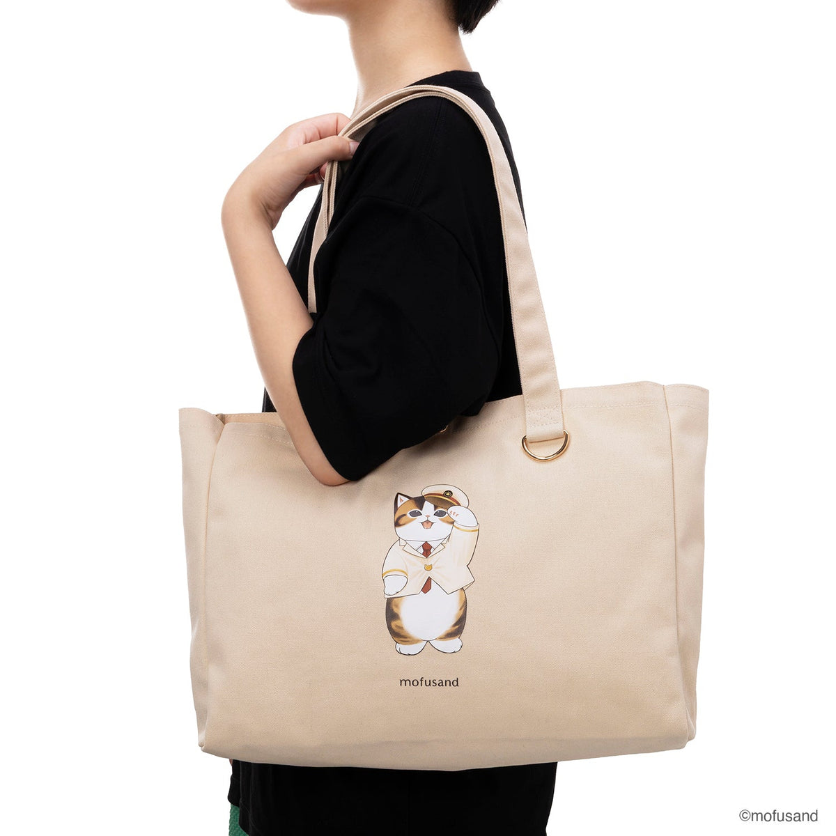 Bolso tote mofusand, gato jefe de estación