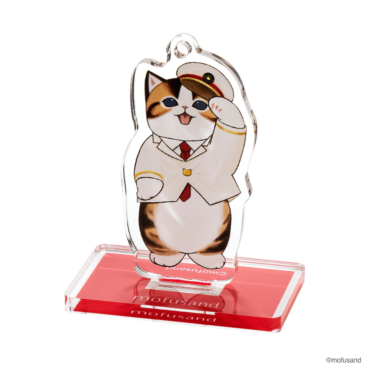 Soporte acrílico mofusand: gato jefe de estación