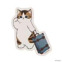 Sticker troquelado mofusand con maleta azul