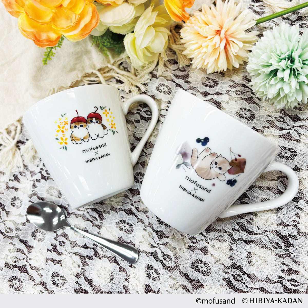 Taza mofusand x Hibiya Kadan: flores de osmanthus