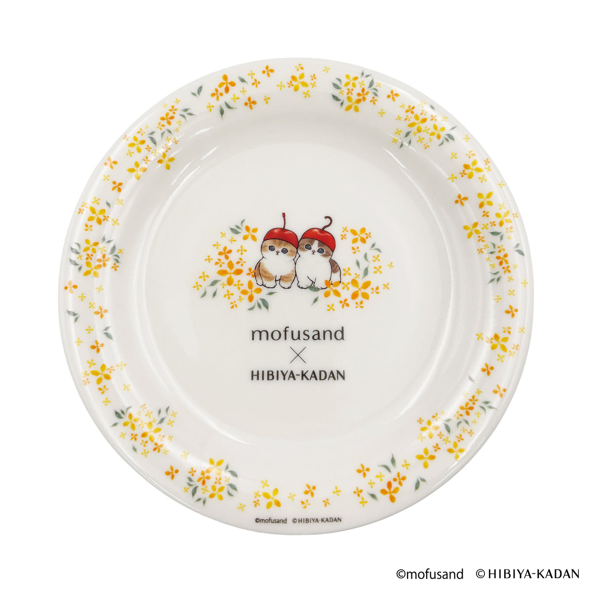 Plato de postre Mofusand x Hibiya Kadan
