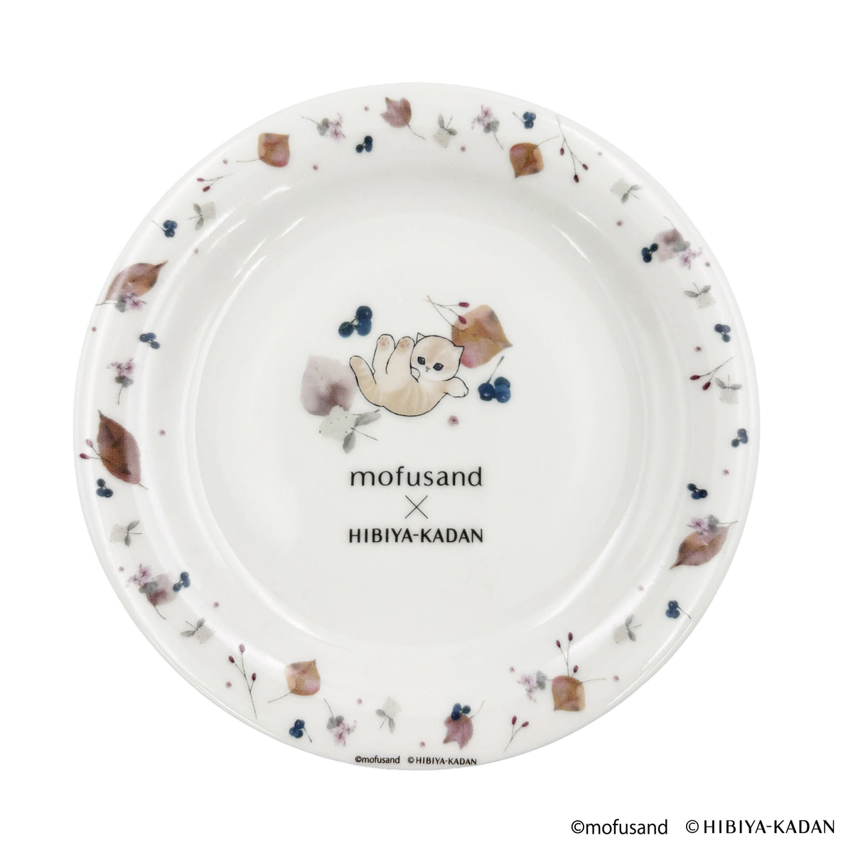 Plato de postre Mofusand x Hibiya Kadan