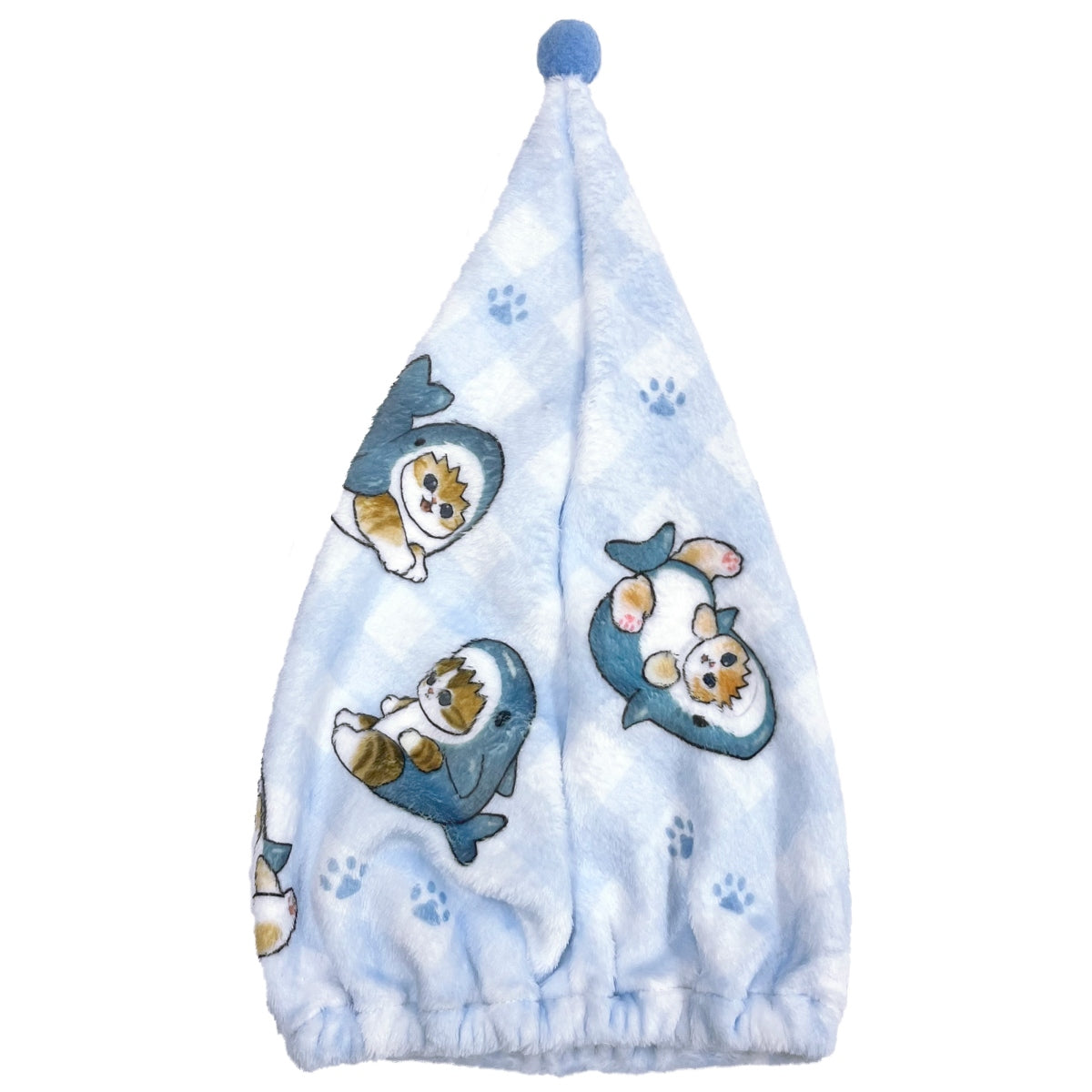 Gorro toalla Mofusand Gatito Tiburón azul