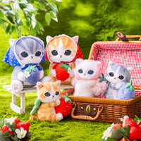Peluche mofusand Merci Strawberry con frutilla azul