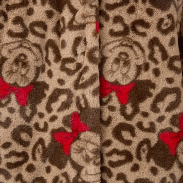 Chaqueta de piel sintética con capucha Minnie Mouse
