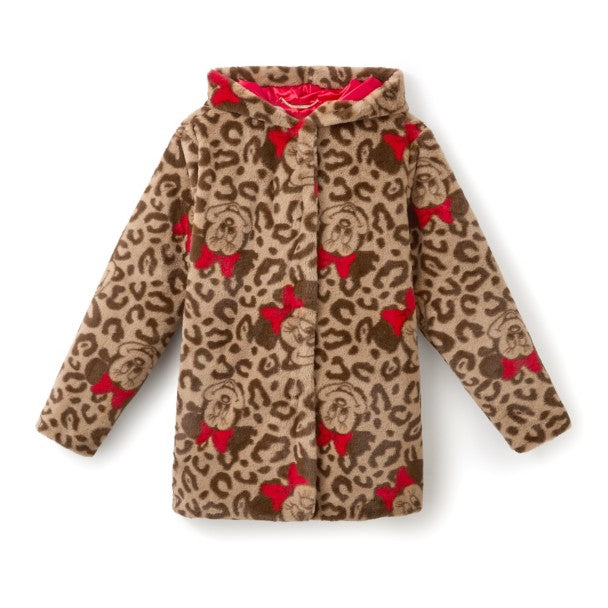 Chaqueta de piel sintética con capucha Minnie Mouse