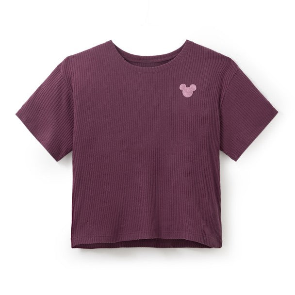 Top tejido de Mickey Mouse para mujer - Cereza negra