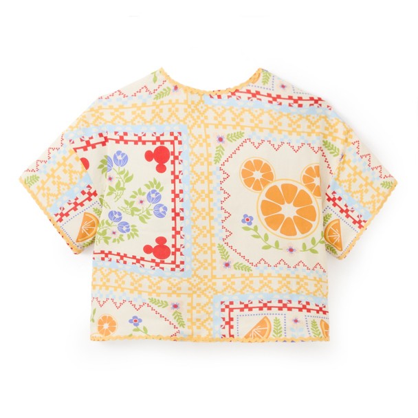 Top de Mickey Mouse con íconos de naranjas para adultos