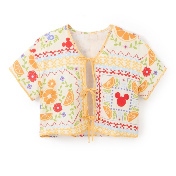 Top de Mickey Mouse con íconos de naranjas para adultos