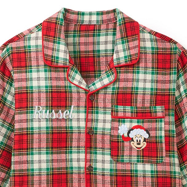 Pijama navideño a cuadros de Santa Mickey Mouse