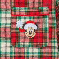 Pijama navideño a cuadros de Santa Mickey Mouse