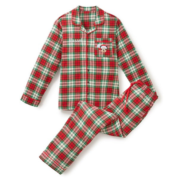 Pijama navideño a cuadros de Santa Mickey Mouse