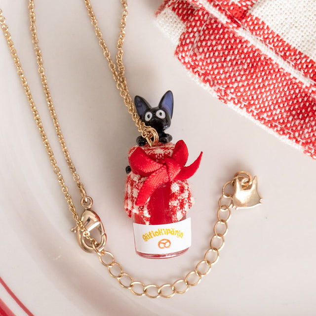 Collar Jiji con frasco de mermelada
