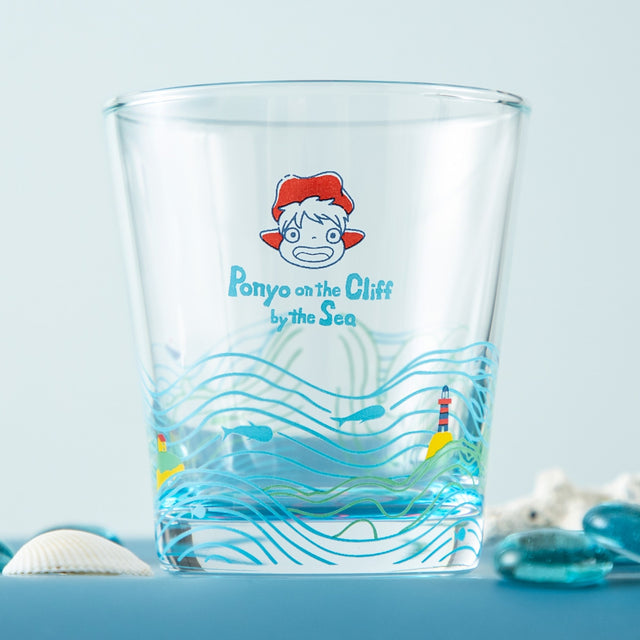Vaso de vidrio Ponyo bajo el mar