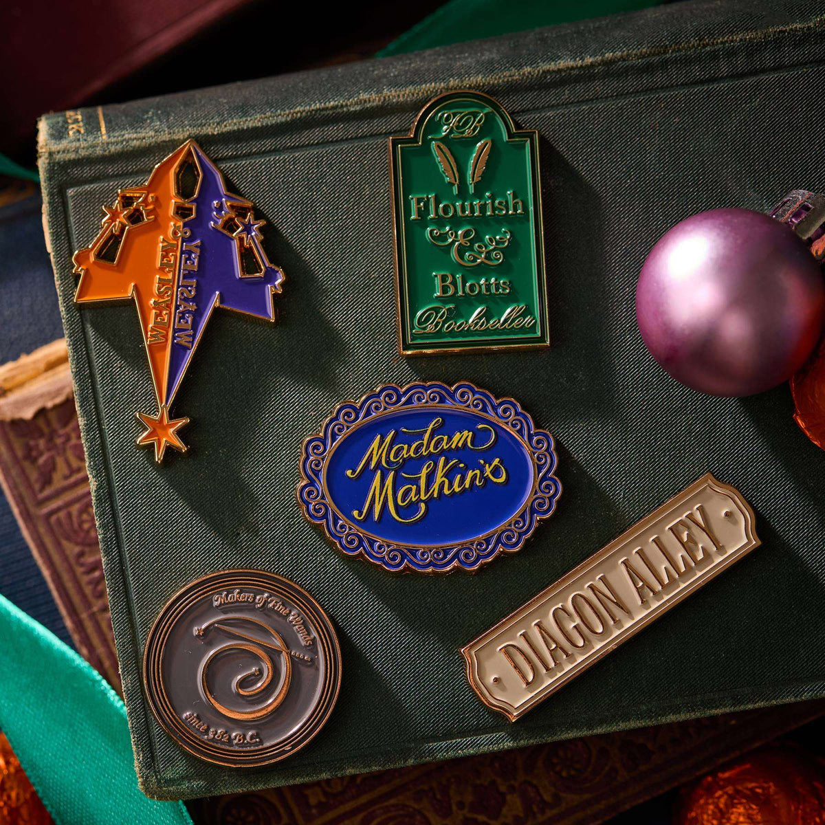 Set de imanes navideños Diagon Alley