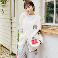 Cardigan tejido Mofusand Bateador - natural