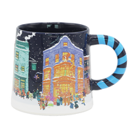 Taza azul navideña de Diagon Alley