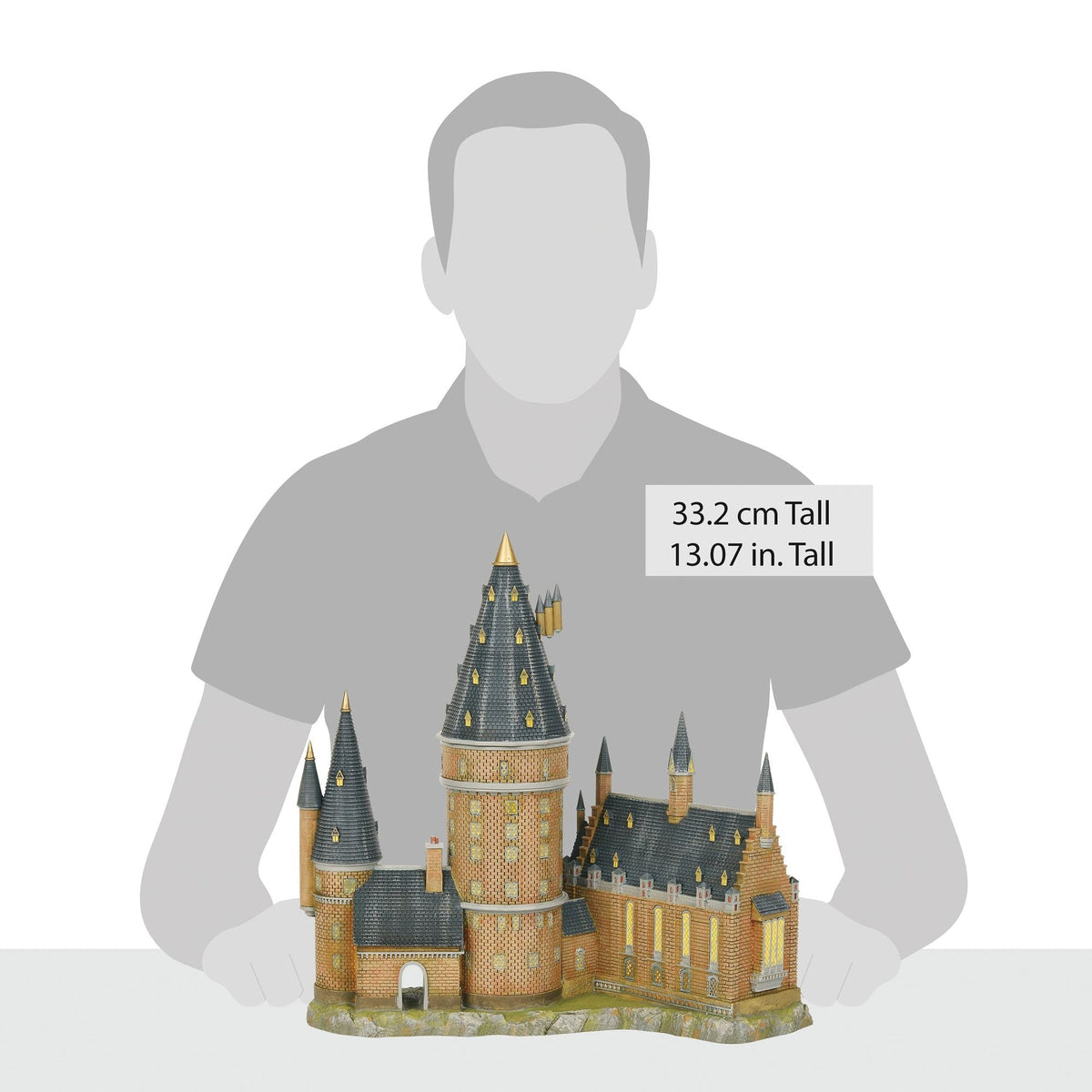Harry Potter: Gran Comedor y Torre de Hogwarts iluminados