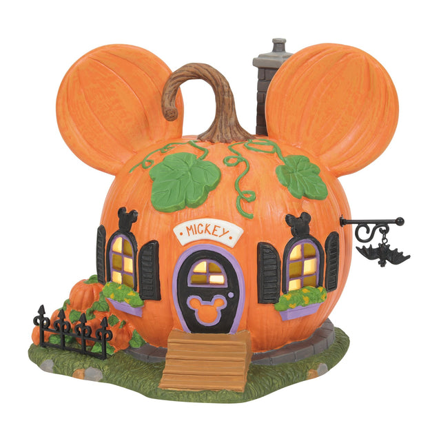 Casa iluminada de Mickey en Pumpkintown
